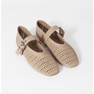 & Other Stories Perforated Mary Jane Ballet Flats